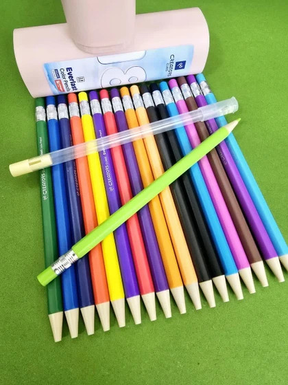 مداد رنگی اتودی سیکلاس ۱۲ رنگ با جعبه پلاستیکی و تراش مخصوص