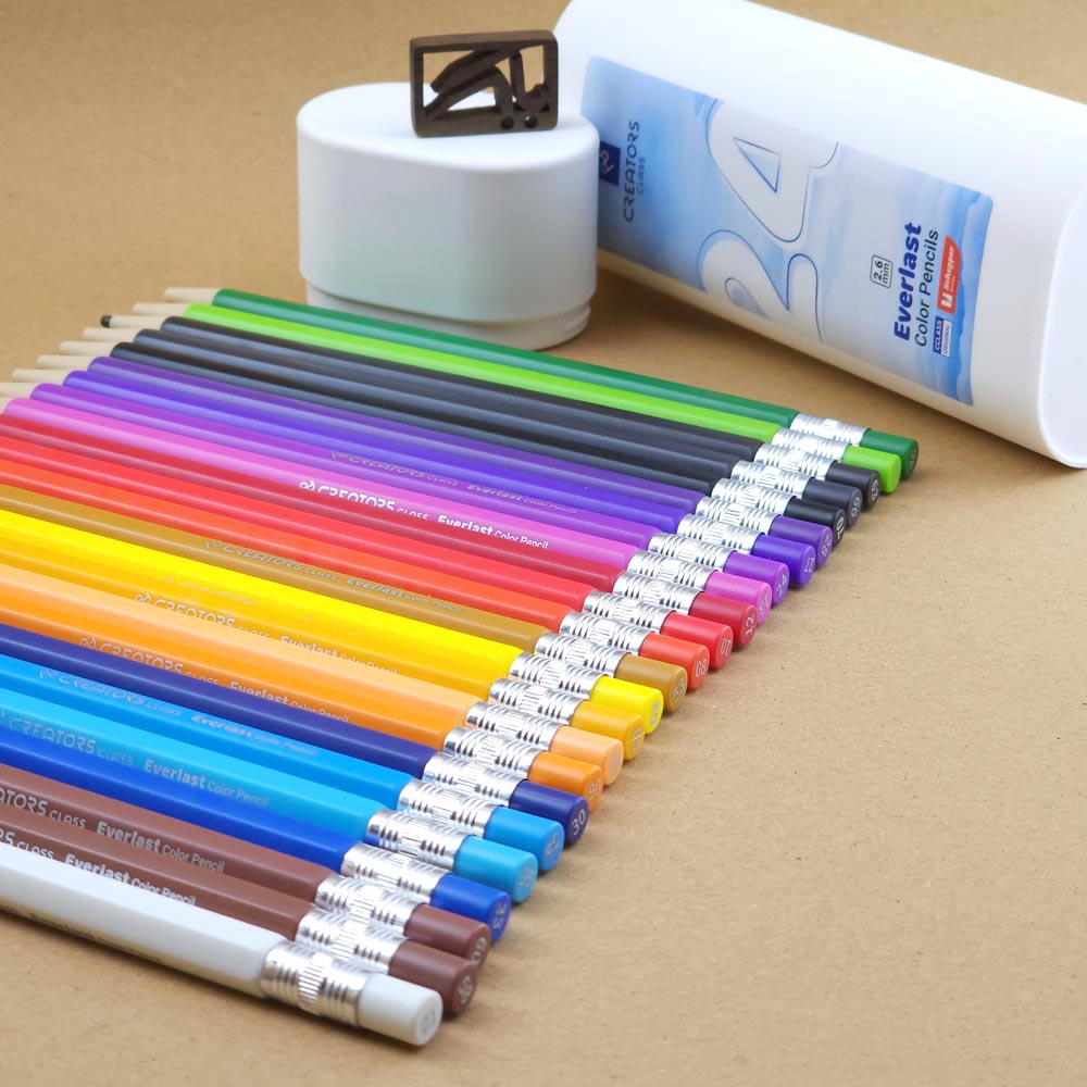 مداد رنگی اتودی سیکلاس ۲۴ رنگ با جعبه پلاستیکی و تراش مخصوص